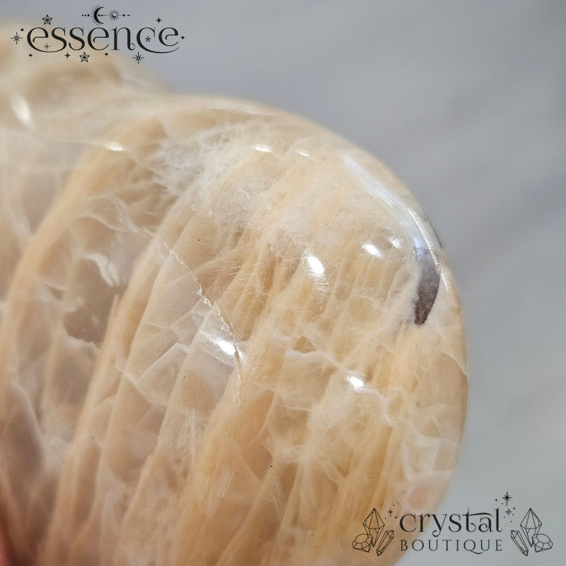 Peach Moonstone Heart