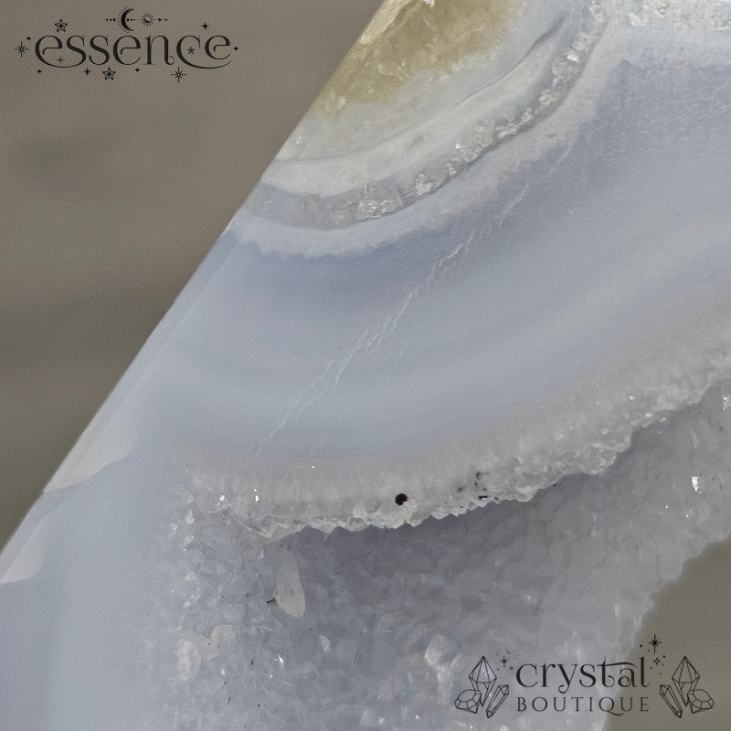 Blue Lace Agate Tower – Frosted Coastline