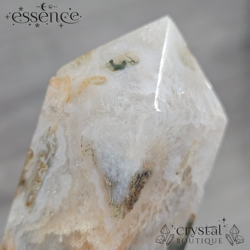 Moss Agate Tower 🌿 Crystal Cavern | 243g