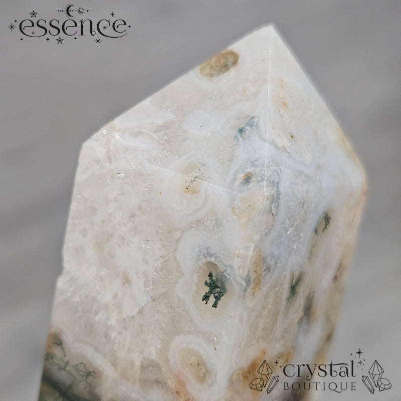 Moss Agate Tower 🌿 Crystal Cavern | 243g