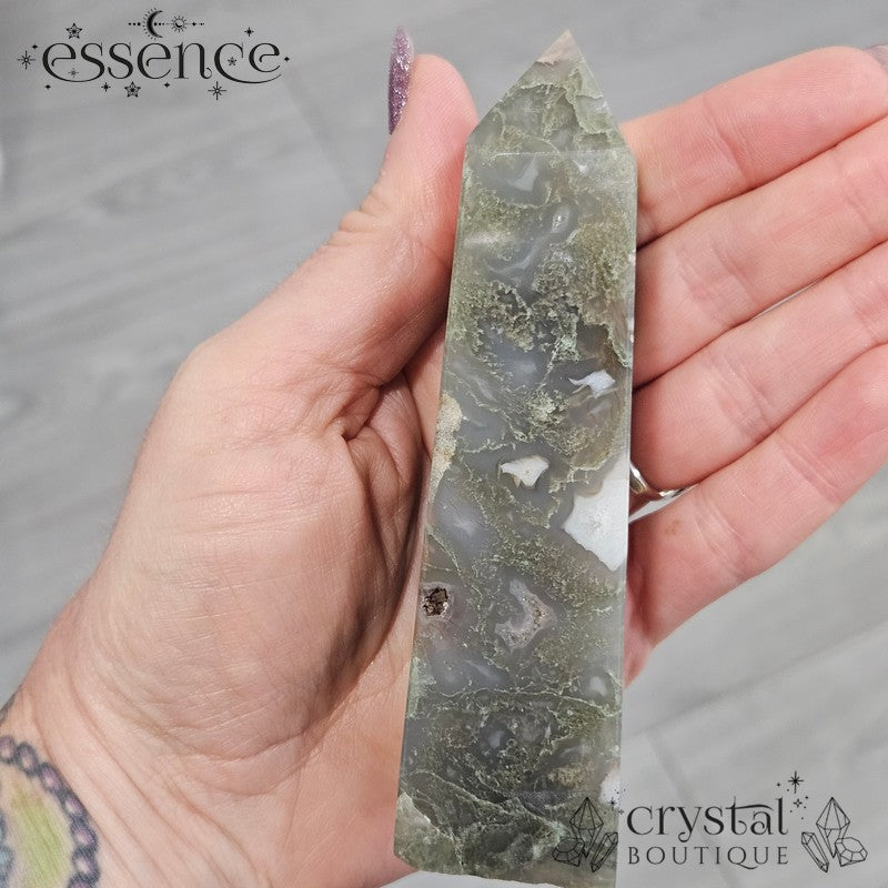 Moss Agate Tower🌿 Deep Woods | 158g