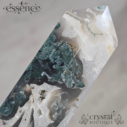 Moss Agate Tower🌿 Tree Sprite Swirls | 139g