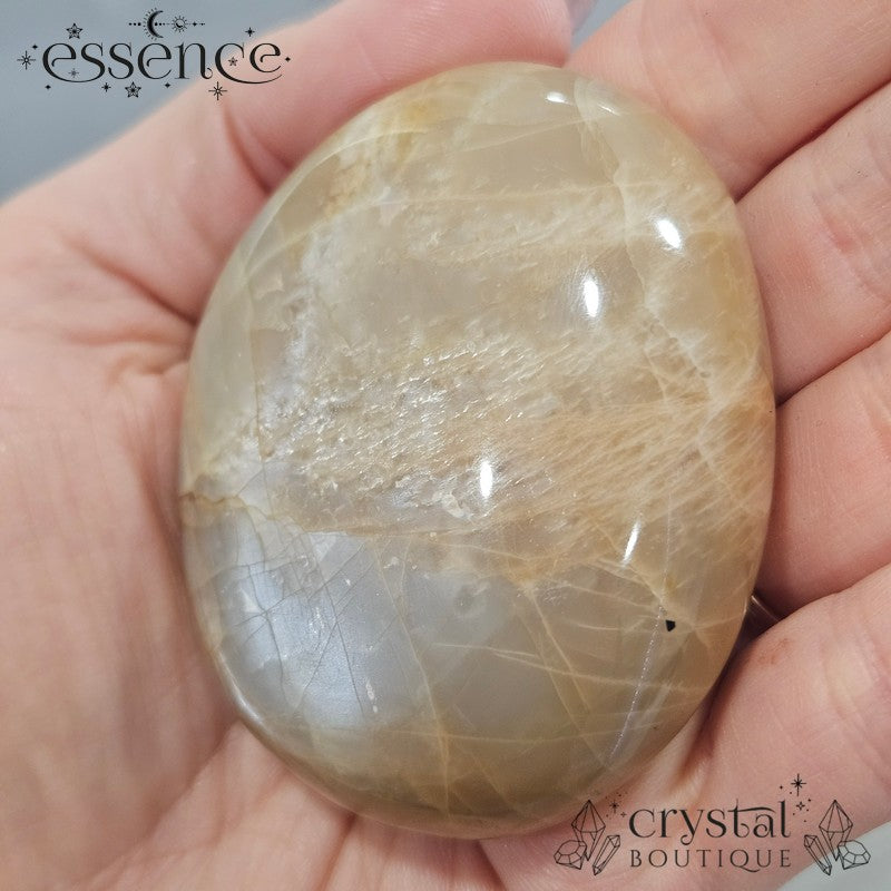 Peach Moonstone Palm Stone 123g