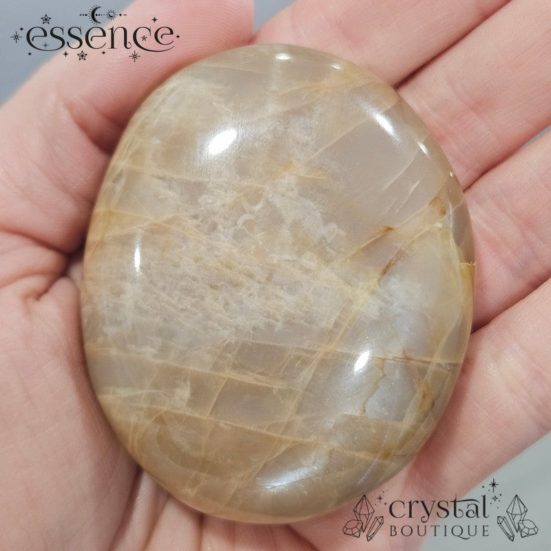 Peach Moonstone Palm Stone 123g