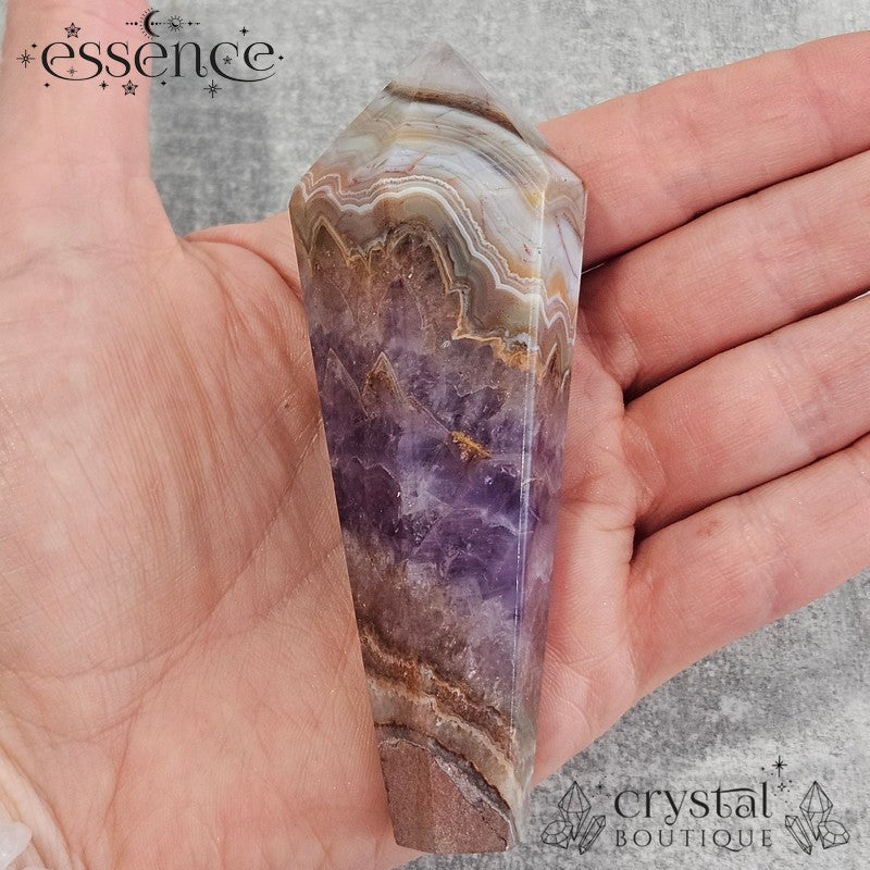 Amethyst & Crazy Lace Agate Wand 130g