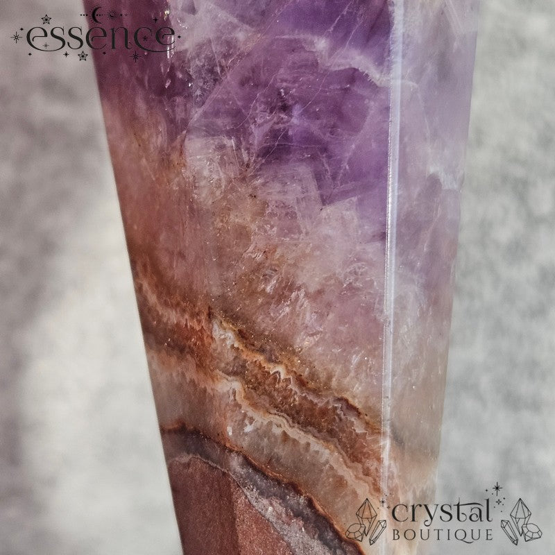 Amethyst & Crazy Lace Agate Wand 130g
