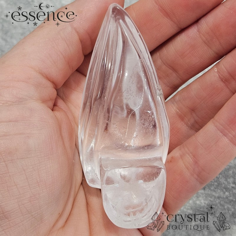 Clear Quartz Traveller Skull (hand Carved Brazil) Weird But Wise. 99g