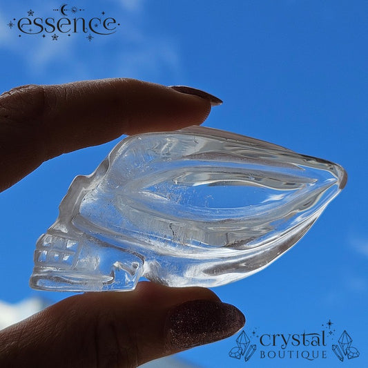 Clear Quartz Traveller Skull (hand Carved Brazil) Weird But Wise. 99g