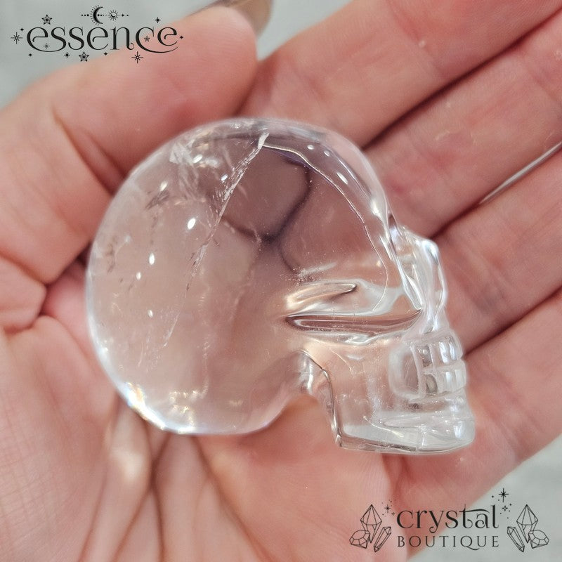 Hand-Carved Brazilian Quartz Skull – 96g (Governador Valadares)