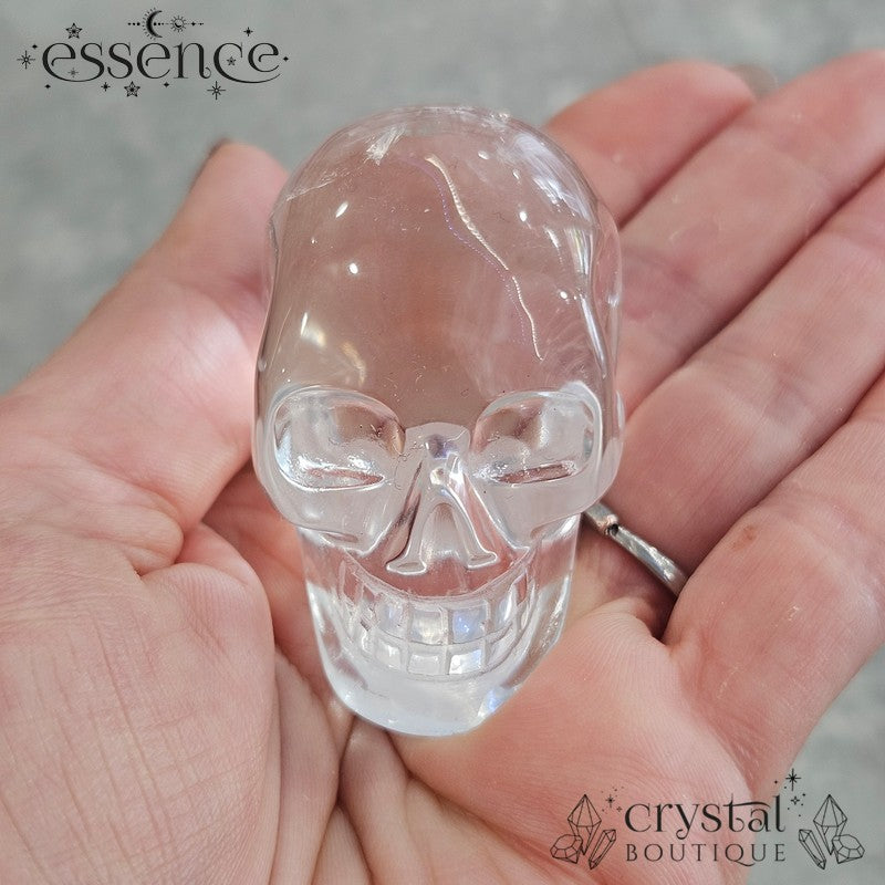 Hand-Carved Brazilian Quartz Skull – 96g (Governador Valadares)