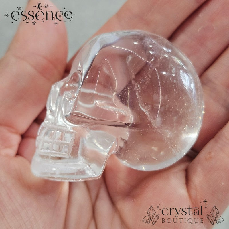 Hand-Carved Brazilian Quartz Skull – 96g (Governador Valadares)