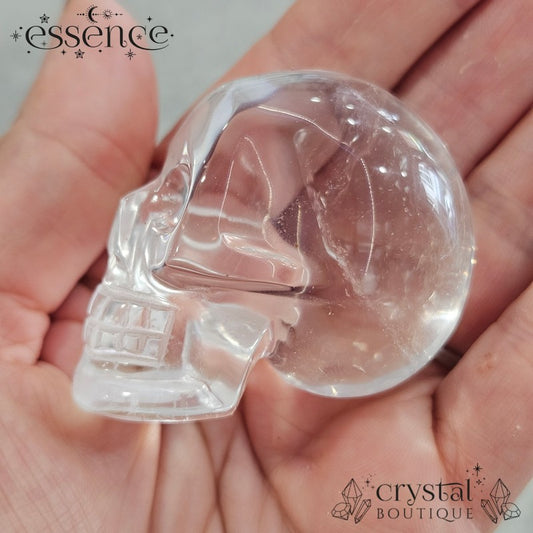 Hand-Carved Brazilian Quartz Skull – 96g (Governador Valadares)