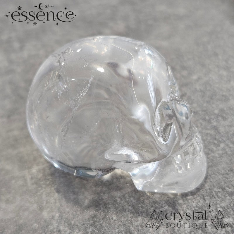 Hand-Carved Brazilian Quartz Skull – 96g (Governador Valadares)