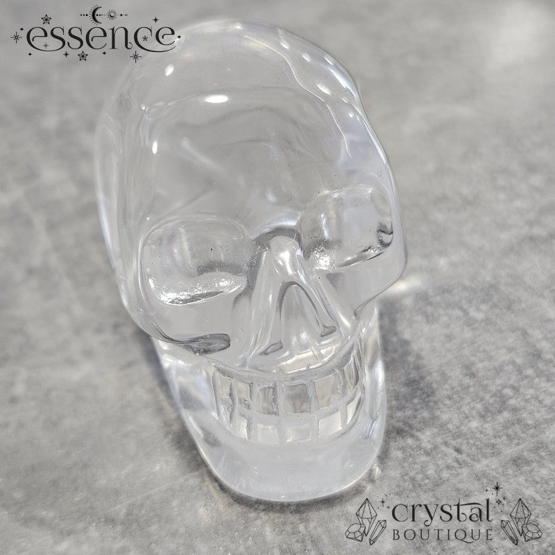 Hand-Carved Brazilian Quartz Skull – 96g (Governador Valadares)