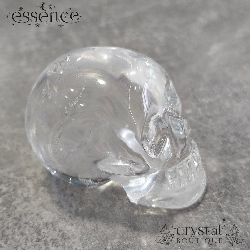 Hand-Carved Brazilian Quartz Skull – 96g (Governador Valadares)