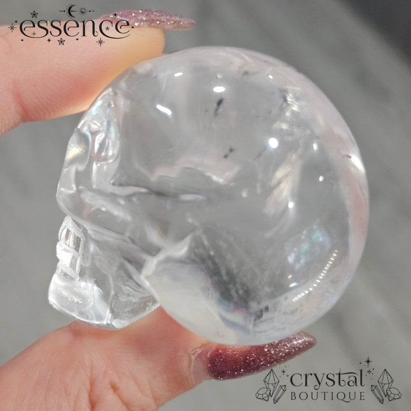 Hand-Carved Brazilian Quartz Skull – 96g (Governador Valadares)