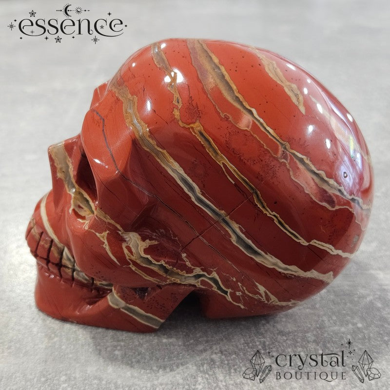 Red Jasper Skull