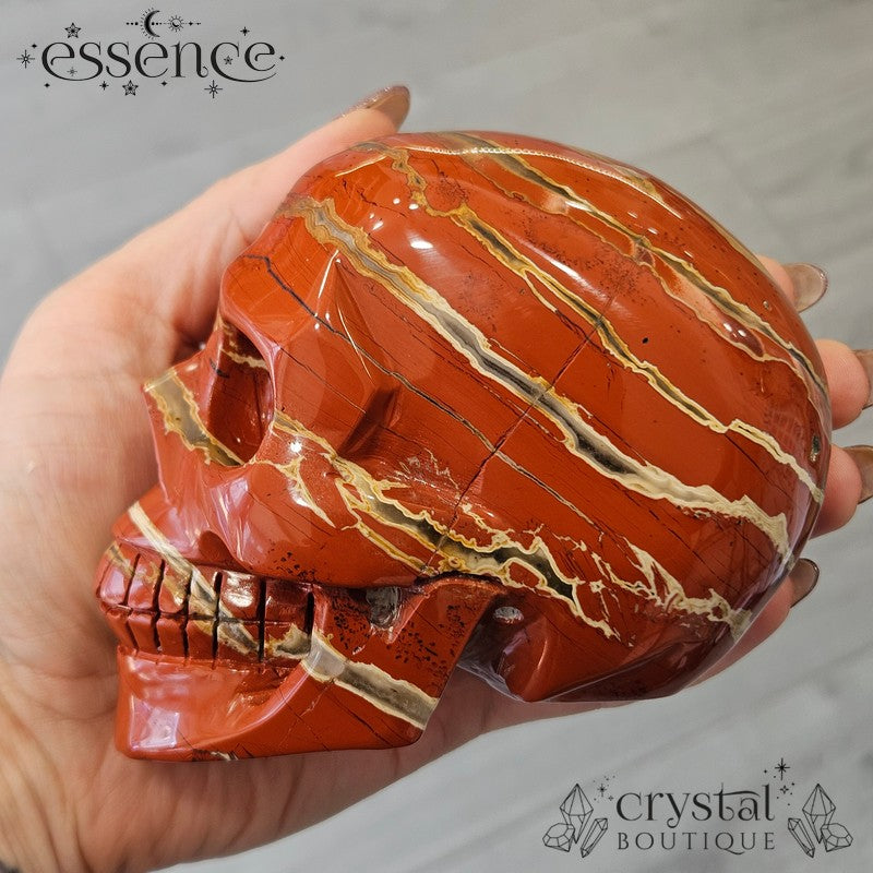 Red Jasper Skull