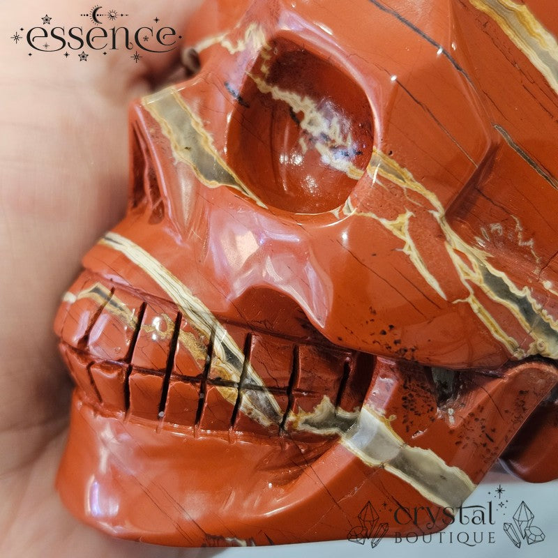 Red Jasper Skull