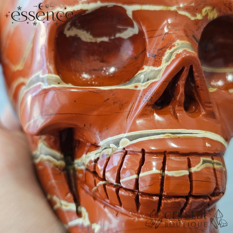 Red Jasper Skull