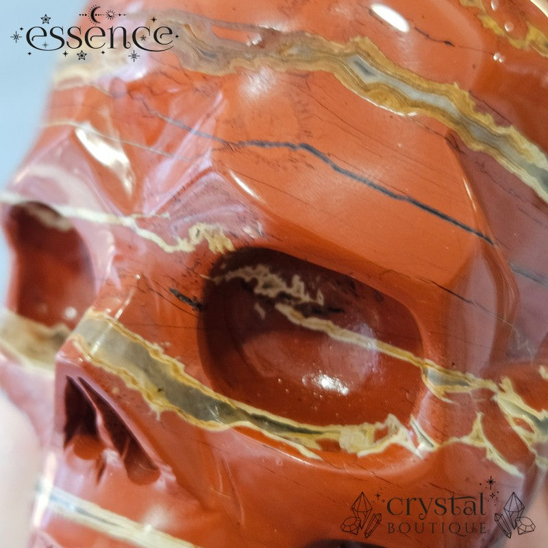 Red Jasper Skull
