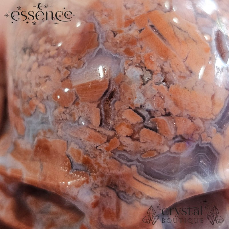 Pink Agate Skull