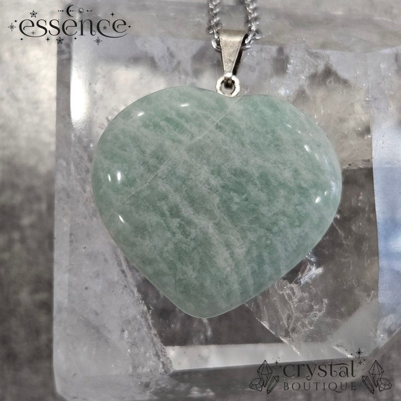 Amazonite Heart Pendant
