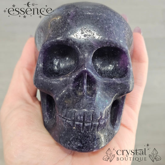 Lepidolite Skull