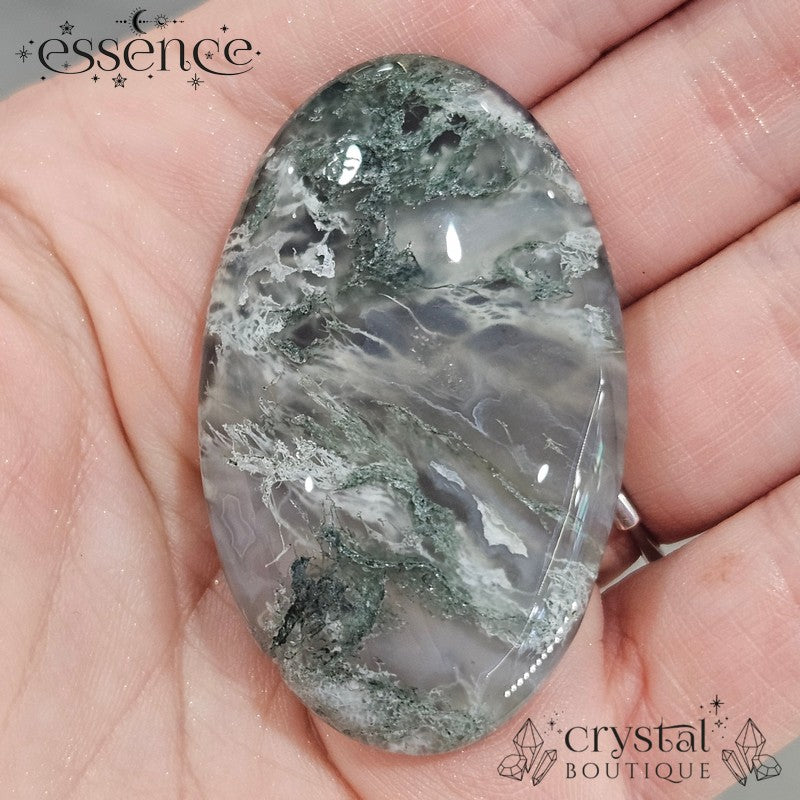 Moss Agate Palm Stone