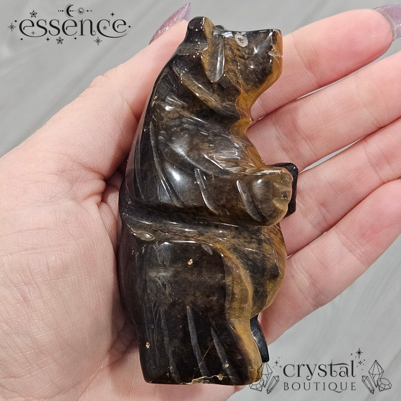 š» Tigerās Eye Bear ā Hand-Carved in Brazil 229g