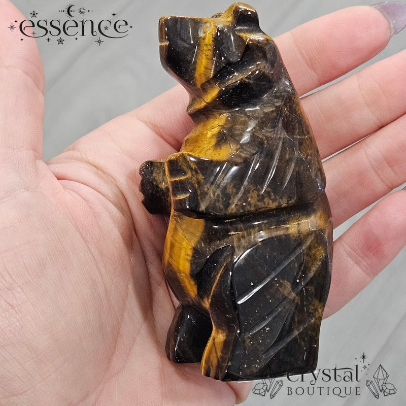 š» Tigerās Eye Bear ā Hand-Carved in Brazil 229g