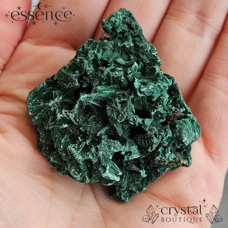 Raw Velvet Malachite β Fibrous Crystal Formation