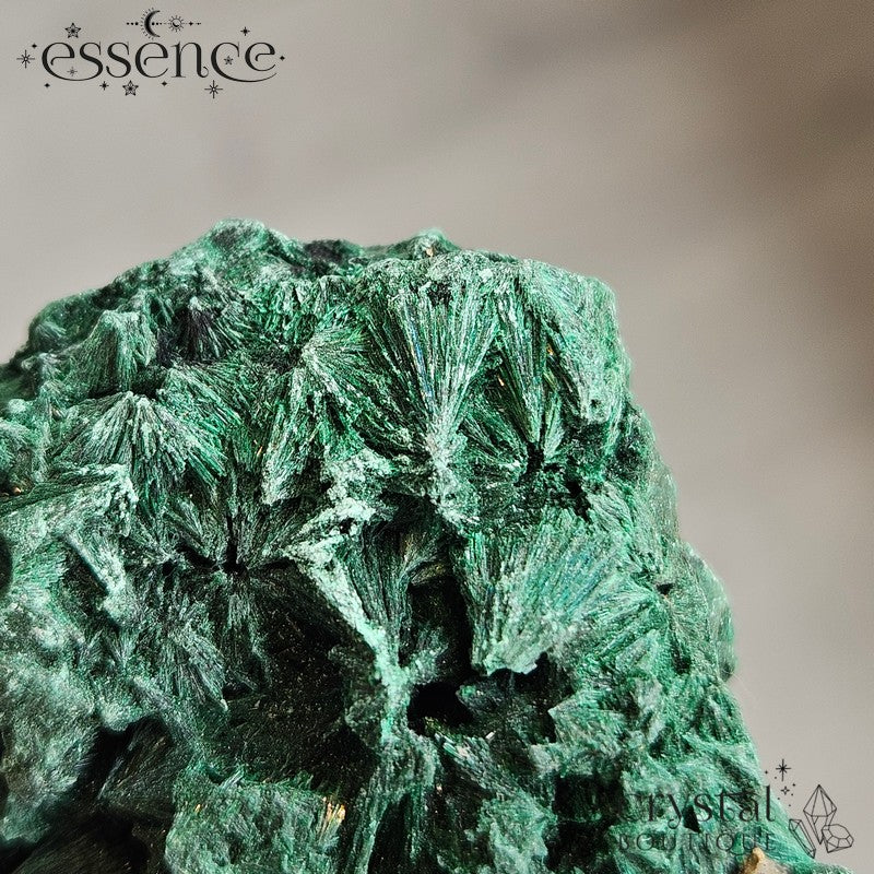 Raw Velvet Malachite β Fibrous Crystal Formation