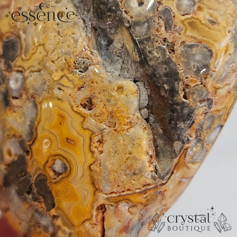 Crazy Lace Agate Heart