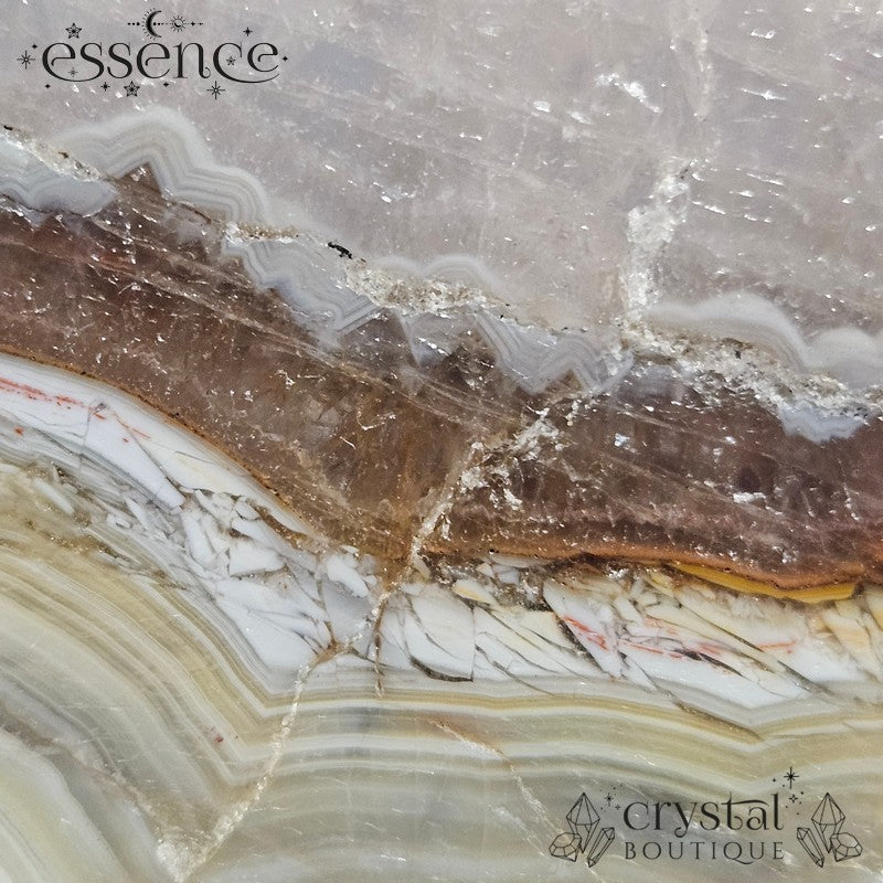 Amethyst Lace Agate Heart on Stand