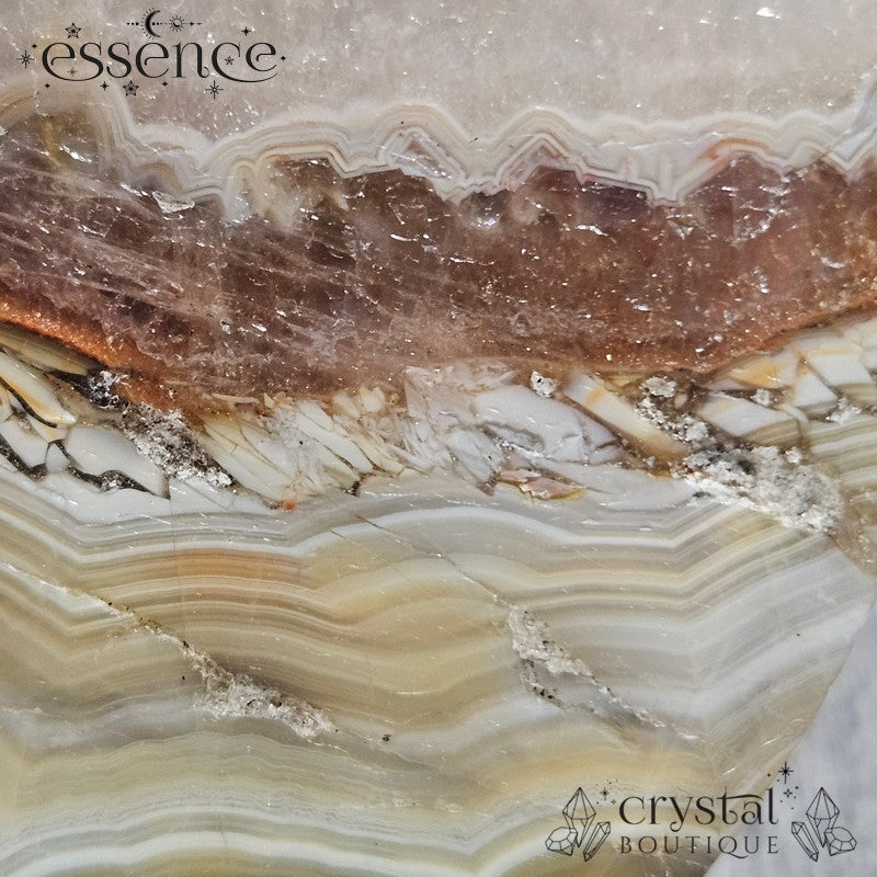 Amethyst Lace Agate Heart on Stand