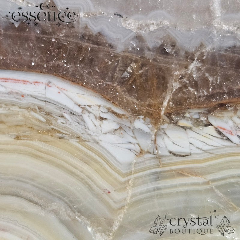 Amethyst Lace Agate Heart on Stand