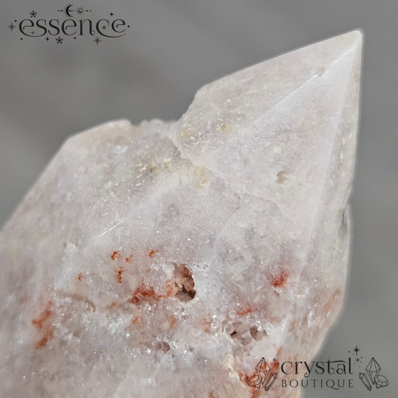 Pink Amethyst Tower – Soft Blush & Raw Sparkle (88g)