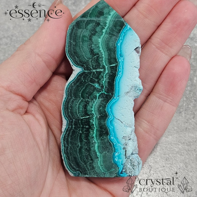 Chrysocolla & Malachite Slice/Tower
