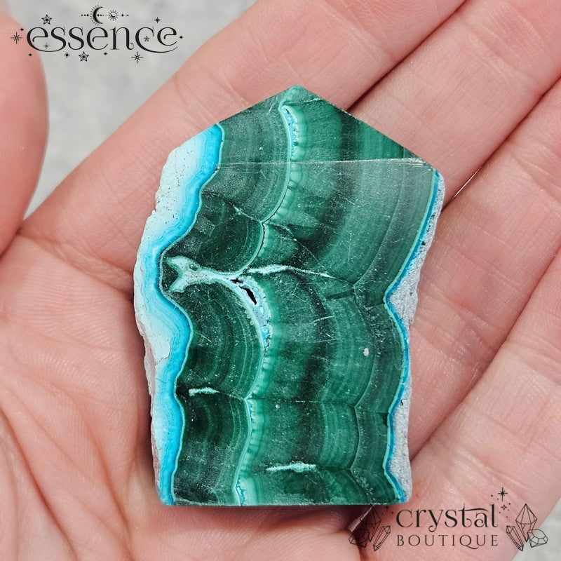 Chrysocolla & Malachite Slice/Tower