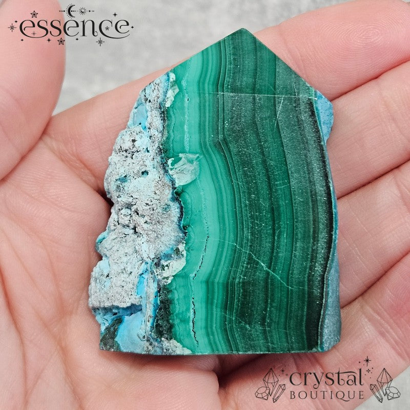 Chrysocolla & Malachite Slice/Tower