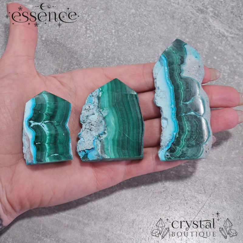 Chrysocolla & Malachite Slice/Tower