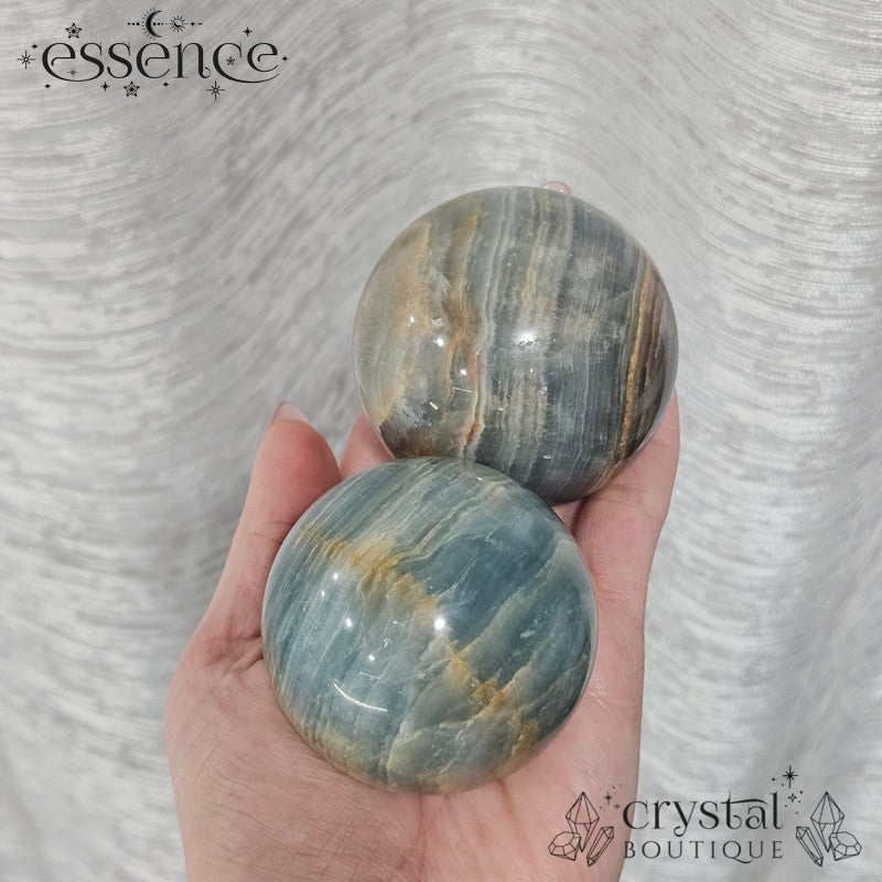 Blue Banded Calcite Spheres