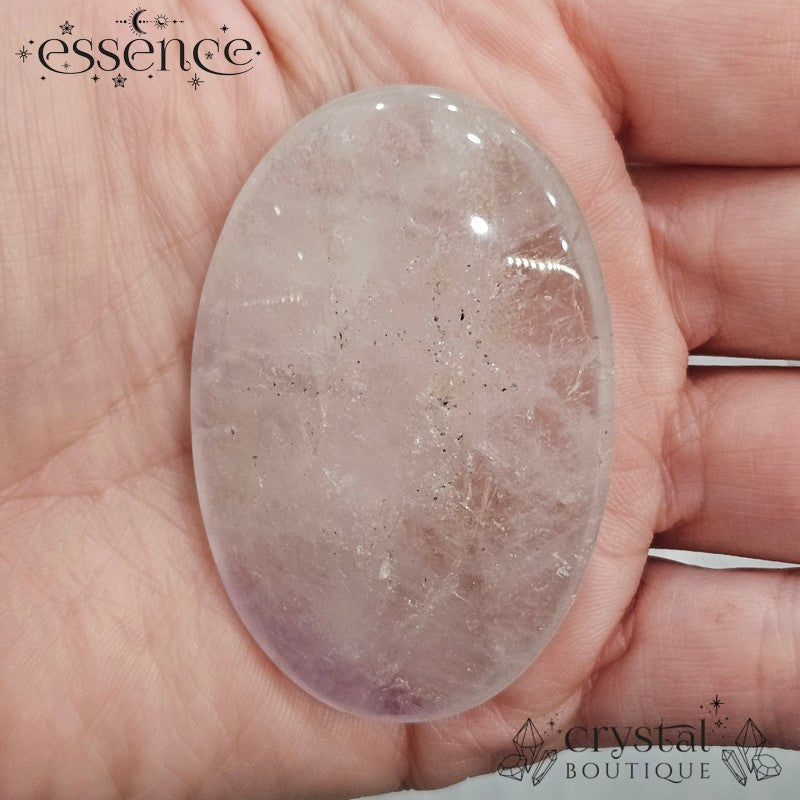 Clear Quartz with Amethyst Palmstone