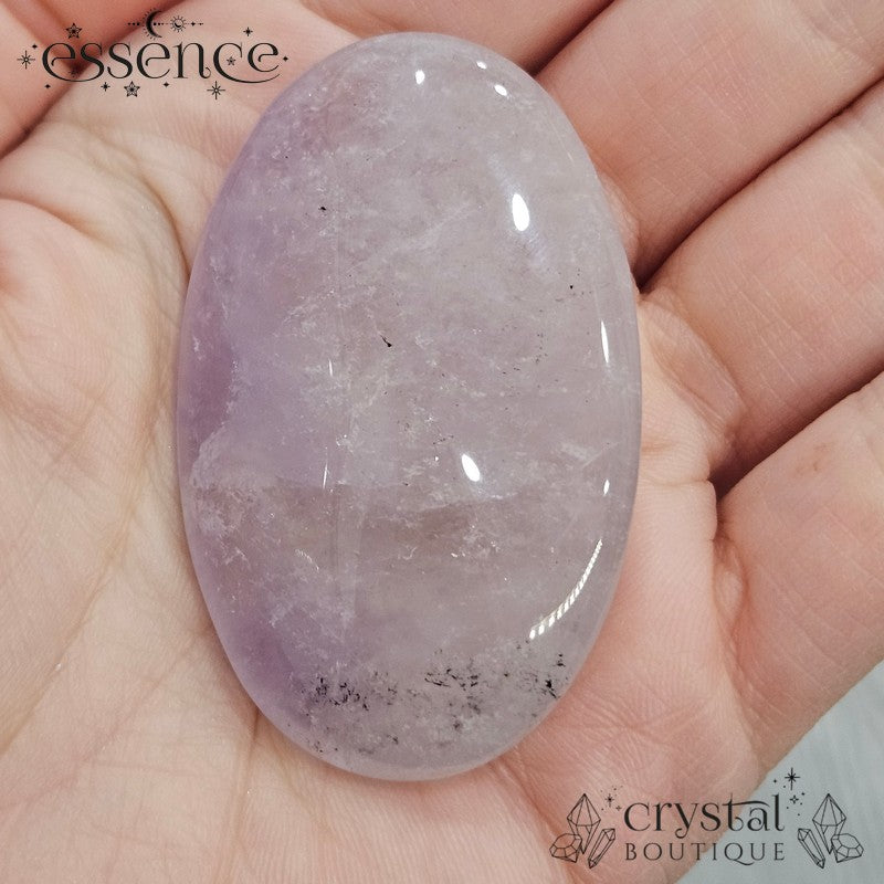 Clear Quartz with Amethyst Palmstone