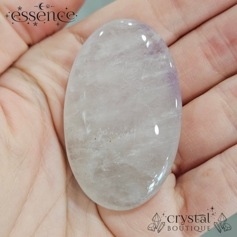 Clear Quartz with Amethyst Palmstone