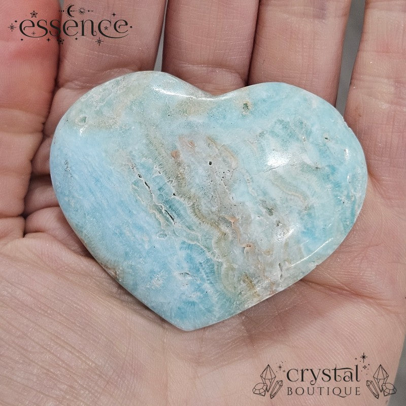 Blue Aragonite Hearts