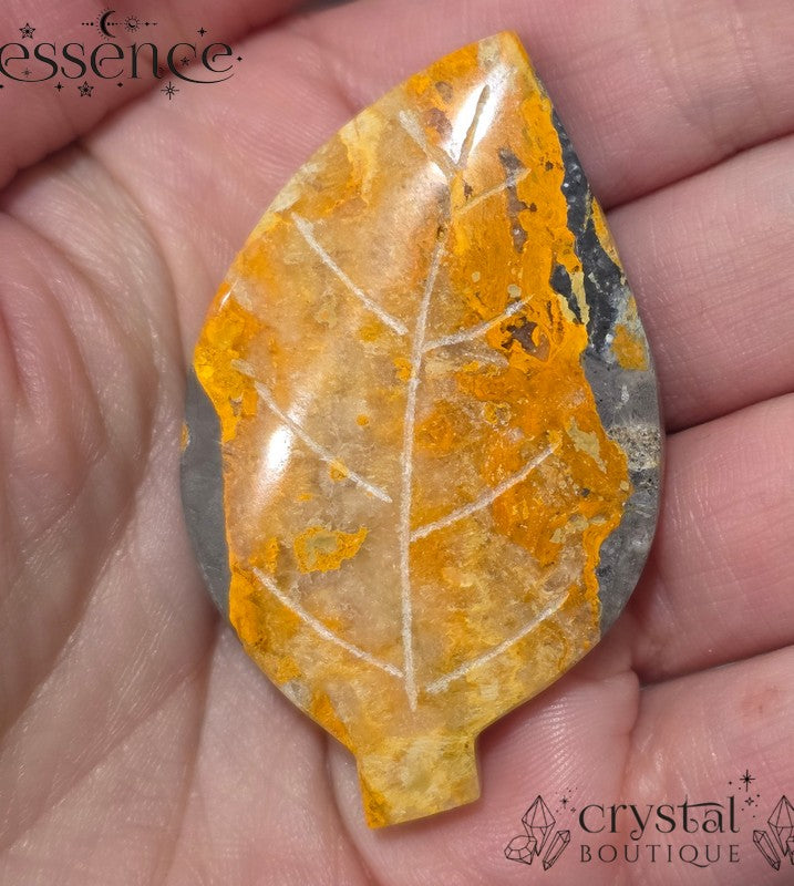 Bumblebee Jasper Leaf Carvings