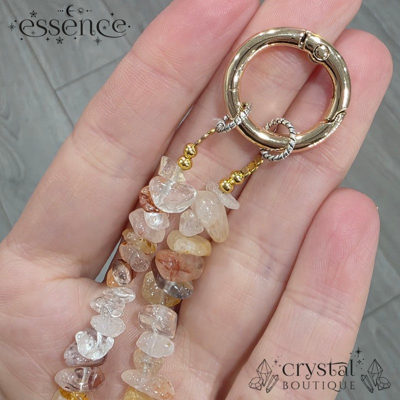 Golden Healer Quartz Phone Chain