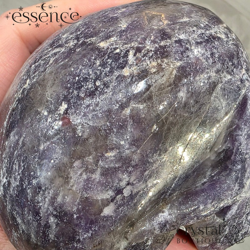 Lepidolite Skull with Smoky Quartz & Pink Tourmaline